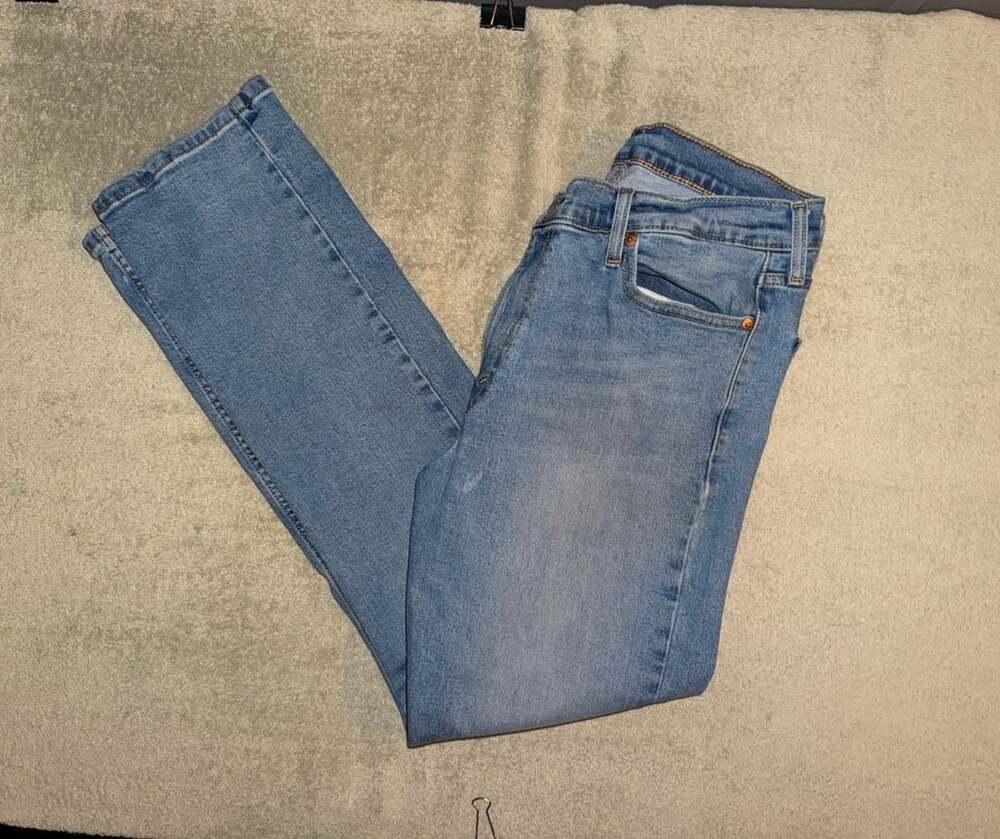Levi's 513 Slim Jeans Size 36x32 Light Wash Denim